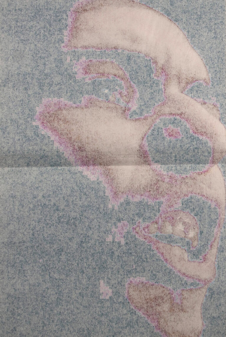 Détail journal, portrait des Ultra Boyz 90, Quart de virage nord-ouest, HEAR Strasbourg - © Eva Lambert